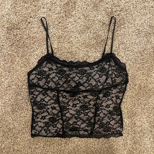 Black Lace Camisole Top